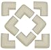 ULTIMATE VALUE BUNDLE Premium 17ft Edge And 8 Corner Guards - Keep Toddlers Safe While They Learn to Walk. FREE 6 Pack Of Home Safety Electric Plug Protectors. Easily Affix The Child Safety Bumpers to All Types of Furniture. Stylish White / Beige Color. Won't Damage Furniture. Ultra Thick. Child Safe. Cover 20 feet of Sharp Edges And Corners. Lifetime Guarantee on All Protectors.