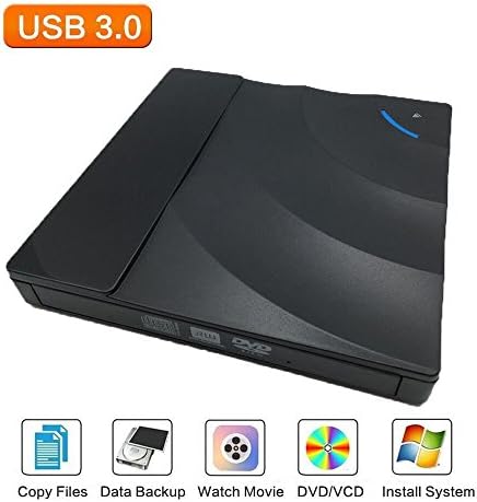 External DVD Drive USB 3.0 DVD CD Drive Burner Portable Slim DVD CD RW Writer, Copier, Reader, Player for Laptop/Notebook/Desktop/Mac, support Windows 7/8/10/XP/Mac OS von Ciconira