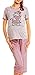 Happy Mama. Women's Maternity Nursing Breastfeeding Printed Pyjamas Set. 367p (Neon Pink, 16)
