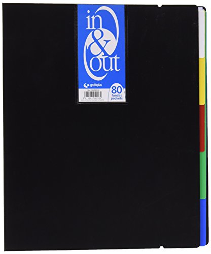 Grafopl  s 39408010   Carpeta fundas extraibles  tama  o A4  color negro  80 fundas