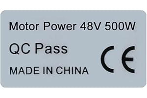 EBIKEFANS 12 pz/lotto 36 V/48 V 250 W 500 W adesivo per motore ebike etichette CE per Bafang BBS01 BBS02 BBSHD parti kit di conversione bicicletta elettrica (48 V 500 W x 12 pezzi)