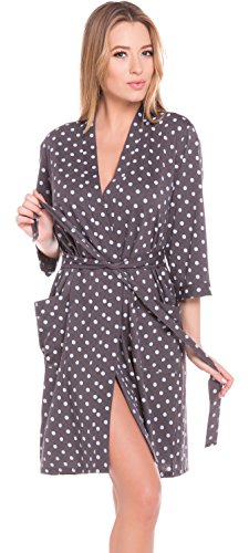 Italian Fashion IF Damen Morgenmantel Negra - 3
