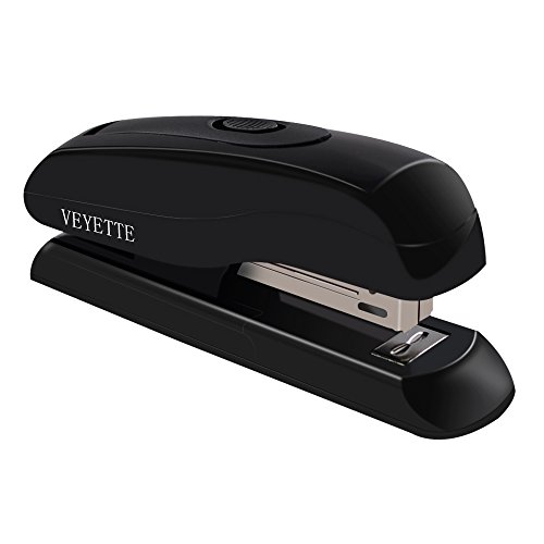 VEYETTE Grapadora 2 en 1. Grapadora de escritorio para tareas pesadas con perforador de agujeros, capacidad hasta 14 hojas, sin atascos, para uso en oficina, hogar y escuelas.