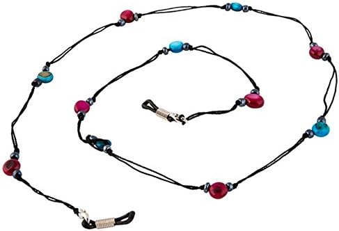NEW GLASSES NECK CHAIN BEADED NECKLACE SAFETY CORD STRAP RASPBERRY TURQUOISE