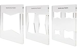 Qeunrtiy 3 StüCkeSchmetterling Einlage Template Holzbearbeitung Bowtie SchlüSsel Fliege Einsteck Einlagen Buchse Router und Dekorative Schablonen