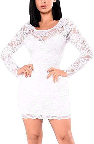 KJSEXY Women's Floral Lace Formal Bodycon Cocktail Party Dress