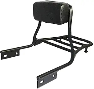 OZANGO Iron ZL03 Carrier Cushion Support Pillion Backrest Bar for Royal Enfield All Models (Black)