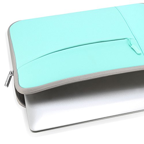 ivencase® stoßfest Neopren Laptop Tasche Hülle Beutel Für 13,3 Zoll Laptop / Notebook Computer / 12,9 Zoll iPad Pro / MacBook Air 13 / MacBook Pro 13.3 / Pro Retina Teal-Gray - 5