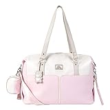 Bolso de maternidad con portachupete a juego. Un set muy completo pensado para llevar todo lo que necesites para el cuidado de tu bebé. Cierre con cremallera. Mezcla de cuidados tejidos combinados para lograr un diseño único y diferente. Cuenta con asas de colgado para la sillita y otra cinta larga al hombro para usar como bandolera, ambas desmontables. Bolsillos exteriores e interiores. Colgante en forma de osito. Incluye una bolsa de tela a juego como accesorio Medidas: 35 cm de alto por 40 c