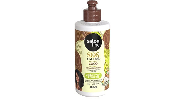 Linha Tratamento Sos Cachos Salon Line Creme Para Pentear Coco 300 Ml Salon Line Treatment Sos Curls Collection Coconut Combing Cream 10 14 Fl Oz Amazon Co Uk Beauty