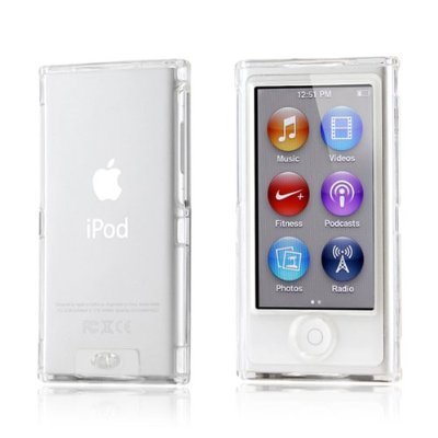 NOV@GO® Coque transparente crystalisée avant et arrière pour iPod nano 7ème génération,iPod 7G+1film et chiffon