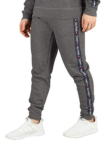 Tommy Hilfigermens Repeat Logo Tape Joggers Thermal Trousers - Main Image