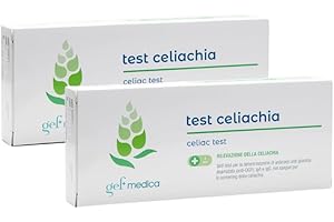 GEF + MEDICA Gef Medica® 2x Test Celiachia Rapidi – Intolleranza al Glutine | Screening Anticorpi IgA/IgG 10 min a Casa | CE, Celiaca