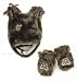Hey Hey Twenty Baby Fur Fleece Trapper Hat/ Mittens Set , Colour : Brown / White Fleece Lining, Size - 48cm, 12 - 18 Months
