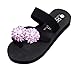 Produktbild Flip-Flops Damen,DoraMe Frauen Sommer Strandschuhe Einfache Freizeitschuhe Mode Neue Slipper Plattform Bad Hausschuhe Keil Pantoletten Süße Flache Clogs (EU:36/CN:37, Violett)