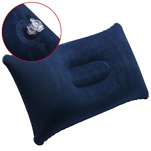 TRIXES-2-x-Blue-Inflatable-Pillow-Camping-Travel-Soft-Blow-Up