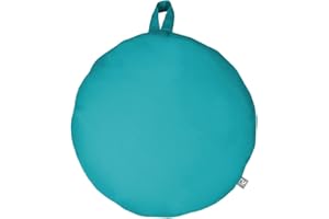 rucomfy Beanbags Indoor/Outdoor Circle Smarty Floor Cushion Kids Beanbag. Garden Play Cushion, Round Seat or Pillow. Water Resistant. D70cm (Turquoise)