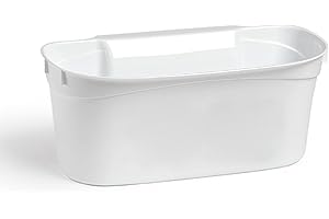 Acan Tradineur - Cesta recogedora Multiusos para Cocina - Fabricado en plástico - Recogedor para Diversos usos - 13 x 30 x 17 cm - Color Blanco