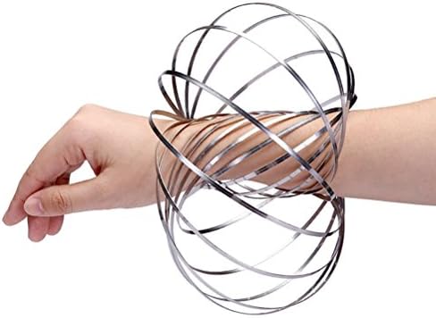 cuker Magic Toy Flow Ring 3D Kinetic Game Spiral Spring Arm Gift For Kids Boys And Girl