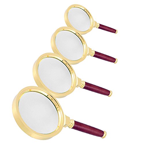 Rokoo 12X   13X   14X   15X Lupa Lente   ptica Palo de Rosa Handle Gold Tone LupaComprobar seriamente y empaquetar mejor antes de enviar  Puede ser utilizado para la inspecci  n cercana de art  culos como sell