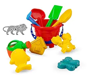 Nizomi Garden Toy Beach Toys Set For Kids Indian Made 10 Pcs Comfort Material Sandpit Bucket Animal Beach Shovel Spade Etc Tool Kit Beach Mold Castle Toys Art Learning Toys Also Use In Bath Tub Toys Outdoor Kids Pretend Play Set Sand Toys For Toddlers Best Birthday Gift Development Learning Toys(R)(Random Color Send)