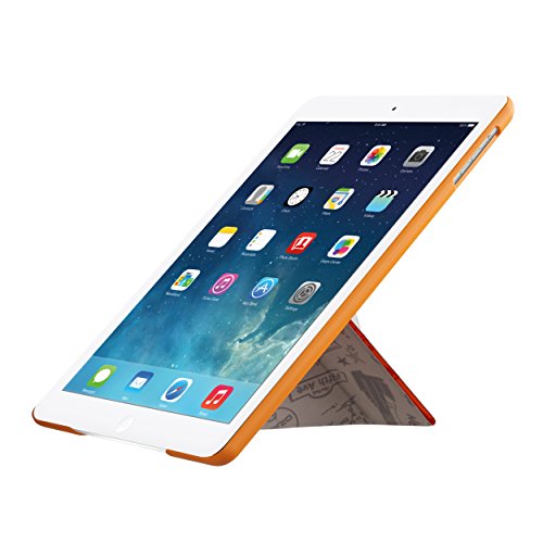 Ozaki O!Coat Travel Versatile 360 Grad faltbare New York Tasche mit patentierte Standtechnik, On/Off Funktion und Stylus-Halter für Apple iPad Air 2 orange - 3