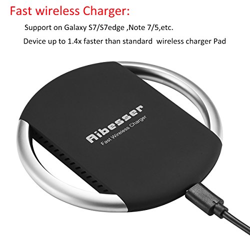 Schnelle drahtlose Aufladeeinheit, Aibesser schnelle Gebühr Qi drahtlose aufladenauflage für Samsung-Galaxie S7 S7 Rand, Anmerkung 5, S6 Kante plus - 3