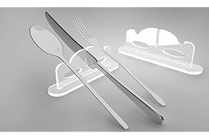 Pierucci Wellness Technology Set da 4 Pezzi Poggia Posate Tavola Portaposate Porta Forchette Coltelli Cucchiai Poggiaposate Porta Utensili Casa Cucina Ristorante