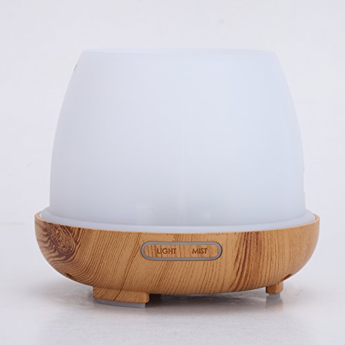 Me Too Aromatherapy Diffuser 120ml Ultraschall-Luftbefeuchter Cool Nebel ätherisches Öl Diffusor mit farbigem LED-Licht für Haus, Baby-Raum, SPA-Wood Grain - 7