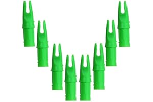 Mangobuy 50 Pcs Green Plastic Archery Arrow Nock for ID 7.6mm OD 8.8mm Aluminum Arrows