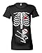 Women's Maternity 'Ninja Skeleton Baby' T-Shirt - Various Colours Available (XL-16, Black - White and Red Pri)
