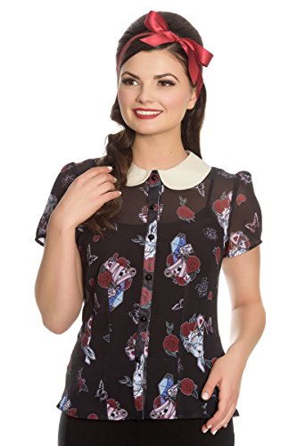 Blusa Top de Estilo Retro Vintage Rockabilly de los 50's de Alicia en 