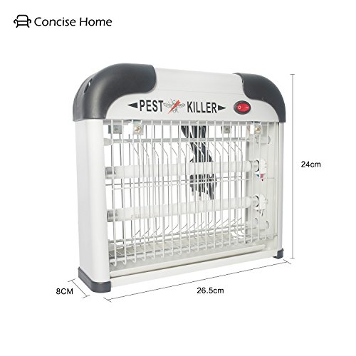Concise Home 12W UV INSEKTENVERNICHTER, SCHNELL, EINFACH, CHEMIEFREI, Schädlingsbekämpfung, Mückenabwehr, Insektenabwehr u. Insektenlampe in einem, GEGEN alle fliegenden INSEKTEN … - 2