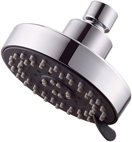 Labkiss LK047 Bathroom Showering Replacement 4-Inch 5 Function Fixed Mount Shower Head, Chrome Finish