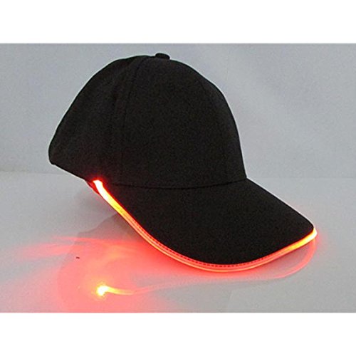 Forfar LED Lighted Glow Hat Fabric Baseball Golf Hip hop Club Party Sports  Cap for Angling Hunting Camping Running