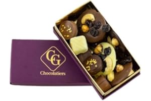 CG Chocolatiers Boîte de 15 Chocolats Fabrication Française 200g - Ballotin de Chocolats Chocolats de Noël Chocolats à offrir Chocolat artisanal Chocolats Fins