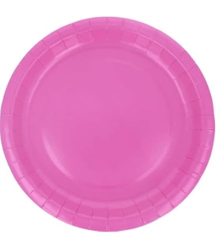 Piatti Di Plastica Riutilizzabili Colorati - 100 Pezzi Arancione, Diametro 20.5 Cm - Foto 6