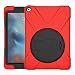 Produktbild Asnlove iPad Air 2 Hülle, 360 Grad Drehbare Robustes Kunststoff Hard Case mit Displayschutz - Ausklappbarer Standfuss für Apple iPad 6 - Rot