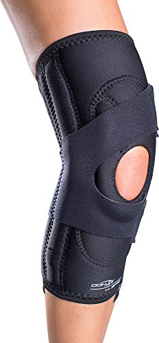 DonJoy Lateral J Patella Knee Brace with Hinge, Left Leg, Drytex, Small