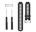 Produktbild Altsommer Bunter Farben Armband 23mm für Garmin Forerunner 230/235/220 Weiches Einfarbig Silikon Sportarmband Band Strap Ersatzarmband Uhrenarmband mit Werkzeug für Damen Herren (Schwarz)