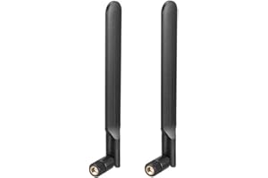 TREADALT-TEC Antenne externe omnidirectionnelle 4G LTE 10dBi RP-SMA mâle 698-2700 MHz pour routeur CEP et caméra de sécurité WLAN (lot de 2)