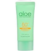 Holika Holika Aloe Su Ge&ccedil;irmez G&uuml;neş Kremi 70ml - Hafif, Yumuşak, Nemlendirici, Yapışmaz, Beyaz D&ouml;kme Yok, Aloin &Uuml;cretsiz G&uuml;n