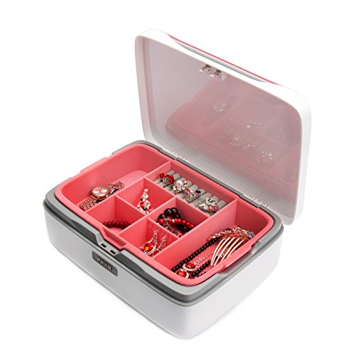 Jewellery Box Organizer Locable Storage Case Drawer 2 Layers Holder Cabinet Combination Necklace Earrings Expe