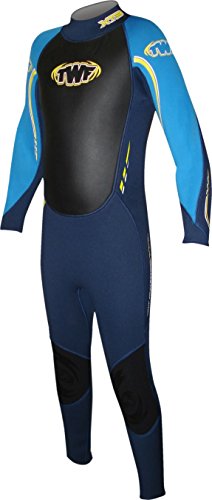 TWF Kids XT3 Full Senior Wetsuit - Traje isotérmico  para niños, color azul, talla 12-13 años