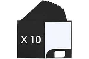 DZOZO 10Pcs File Folder Square Cut Folder Presentation Foolsacp Book Pockets Document Folder Holder Project Folder Paperwork Organiser Single Insert Folder Folio Folder