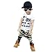 Produktbild Lazzgirl Kleinkind Kinder Baby Boy Brief Outfits T-Shirt Tops + Camouflage Hose Kleidung Set(Weiß)