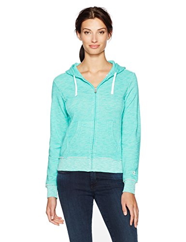 Champion Womens Distressed Full Zip Hoodie Edition Aqua L