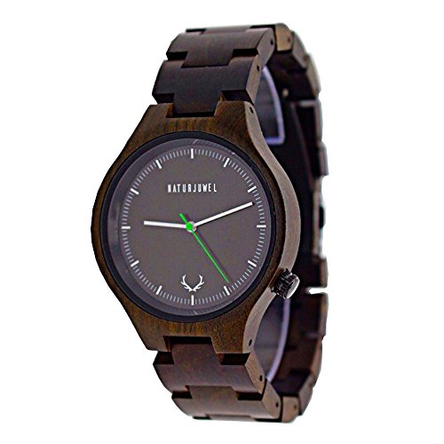 Besondere NATURJUWEL Holzuhr Herren Armbanduhr Quarz analog handgefertigt aus Holz ; Farbe Sandalwood mit Holzarmband inklusive edler Aufbewahrungsbox und mit Stiftausschlger zum krzen des Armbandes Besondere NATURJUWEL Holzuhr Herren Armbanduhr Quarz analog handgefertigt aus Holz ; Farbe Sandalwood mit Holzarmband inklusive edler Aufbewahrungsbox und mit Stiftausschlger zum krzen des Armbandes