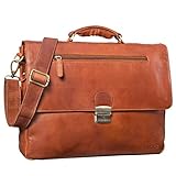 'Carter' Vintage Businesstasche Leder Groß - ideal auch als Lehrertasche / Schultasche / Businesstasche | Stilvolle, hochwertige und repräsentative Ledertasche vom jungen Markenhersteller STILORD