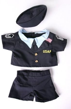 Air Force Uniform Outfit Teddy Bear Clothes Fit 14" - 18" Build-a-bear, Vermont Teddy Bears, and Make Your Own Stuffed Animals